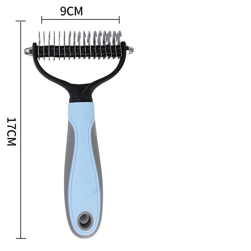 Ultimate Dog & Cat Grooming Tool: Detachable Stainless Steel Hair Remover Comb for Effortless Fur Care