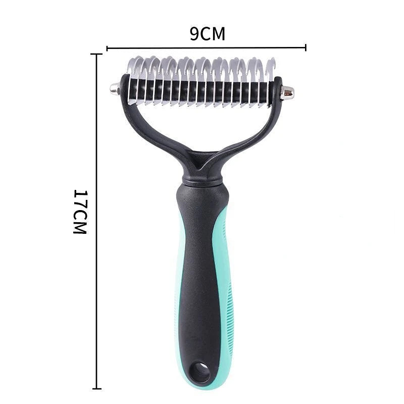 Ultimate Dog & Cat Grooming Tool: Detachable Stainless Steel Hair Remover Comb for Effortless Fur Care