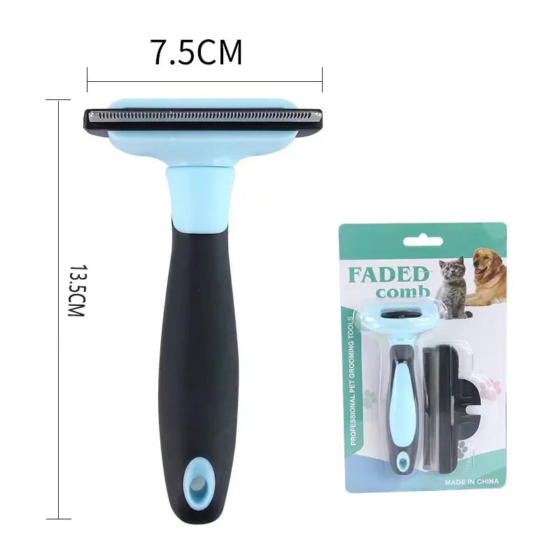 Ultimate Dog & Cat Grooming Tool: Detachable Stainless Steel Hair Remover Comb for Effortless Fur Care