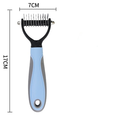 Ultimate Dog & Cat Grooming Tool: Detachable Stainless Steel Hair Remover Comb for Effortless Fur Care