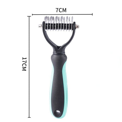 Ultimate Dog & Cat Grooming Tool: Detachable Stainless Steel Hair Remover Comb for Effortless Fur Care