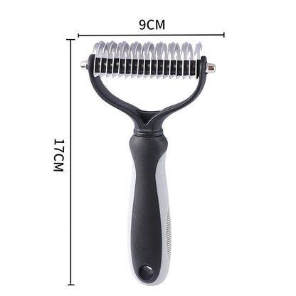 Ultimate Dog & Cat Grooming Tool: Detachable Stainless Steel Hair Remover Comb for Effortless Fur Care